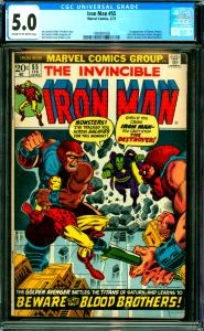 Iron Man #55 CGC Graded 5.0 1st Thanos, Mentor, Drax & Blood Brothers