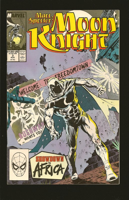 Marvel Comics Moon Knight  Vol 1 No 3 August 1989