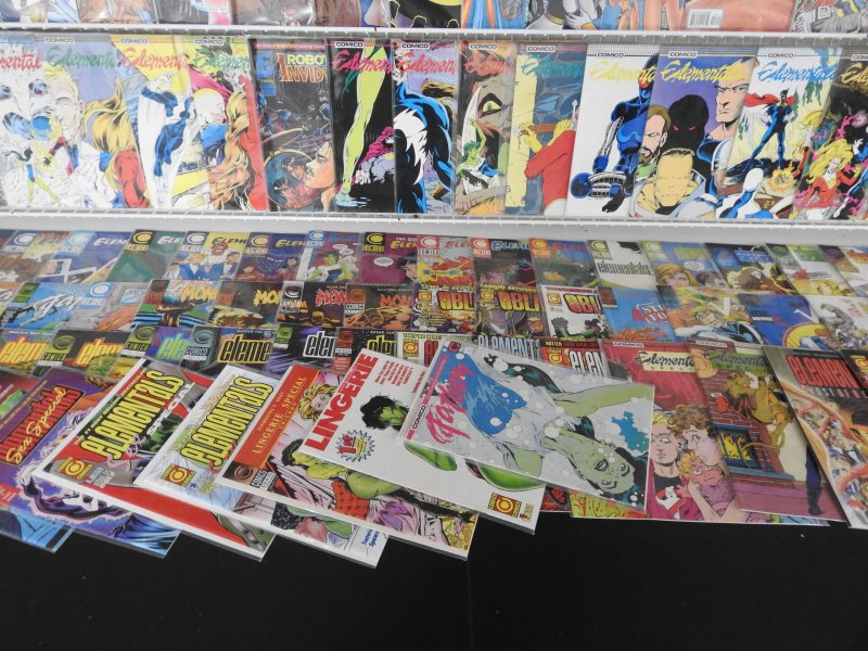 Huge lot 180+ Comics W/ Robotech, Elementals, Tellos & More Avg VF Condition!