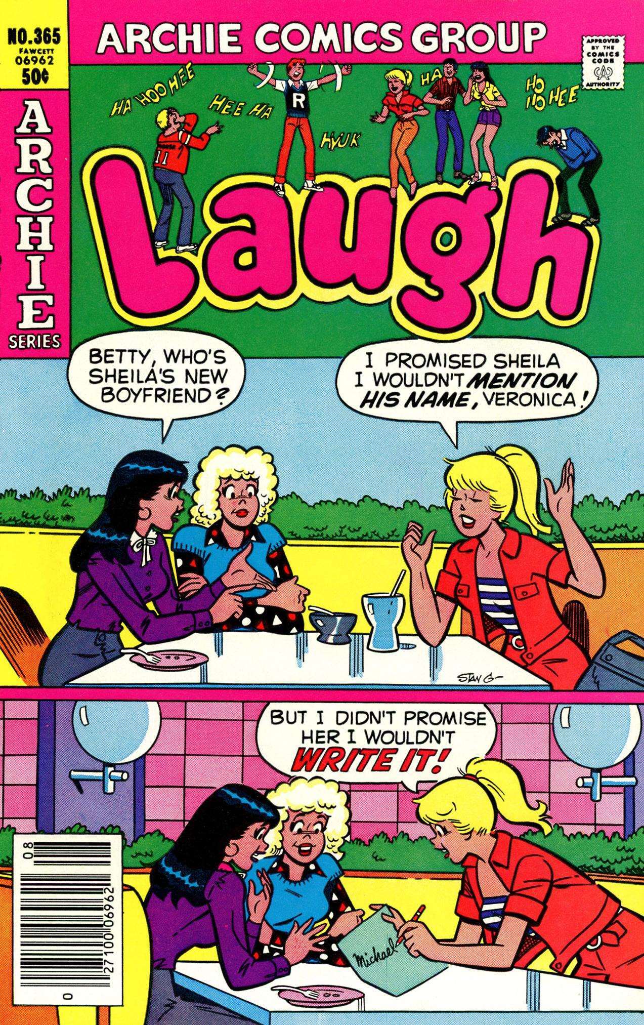 Laugh Comics 365 Vg Archie Low Grade Comic August 1981 Veronica Betty Comic Books 