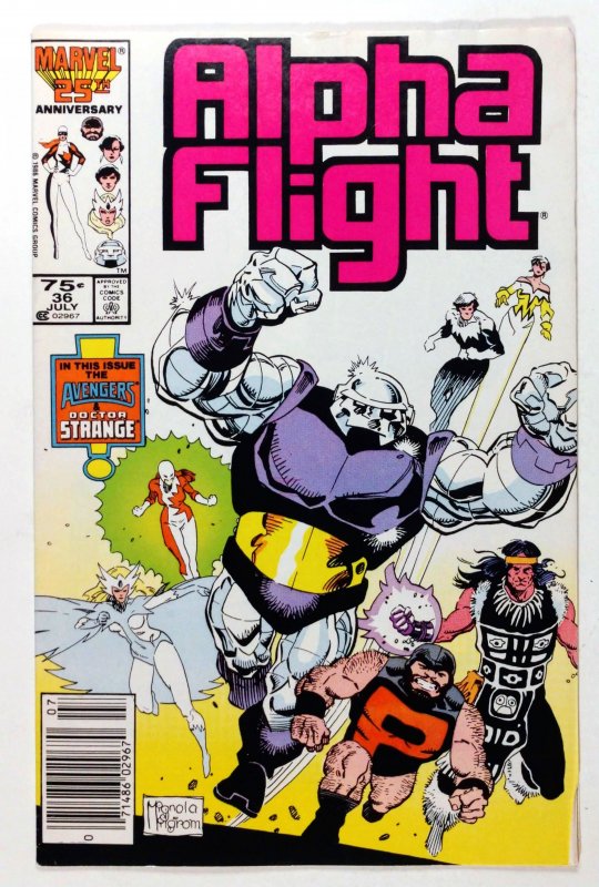 Alpha Flight #36 (1986) NEWSSTAND