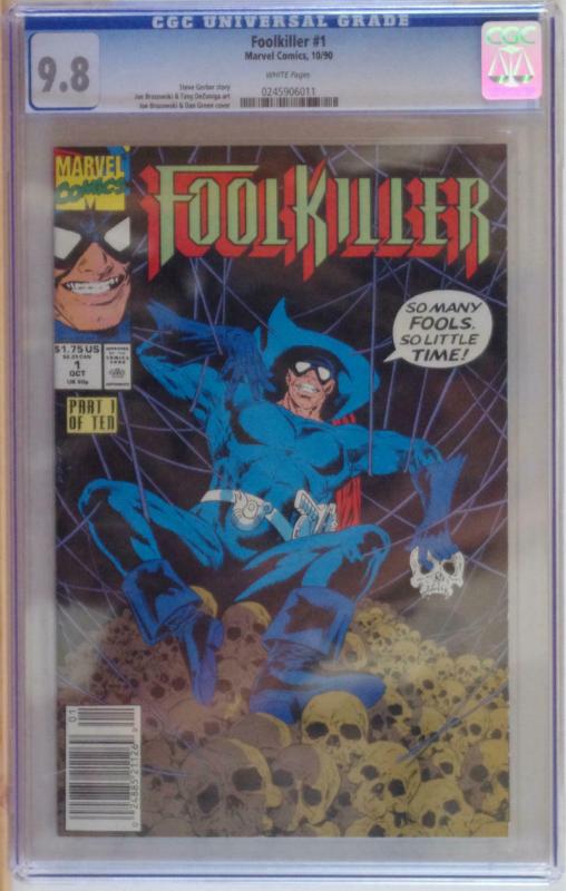 FOOLKILLER #1, CGC = 9.8, NM/M, Steve Gerber, 1990, more Marvel & CGC in store,T