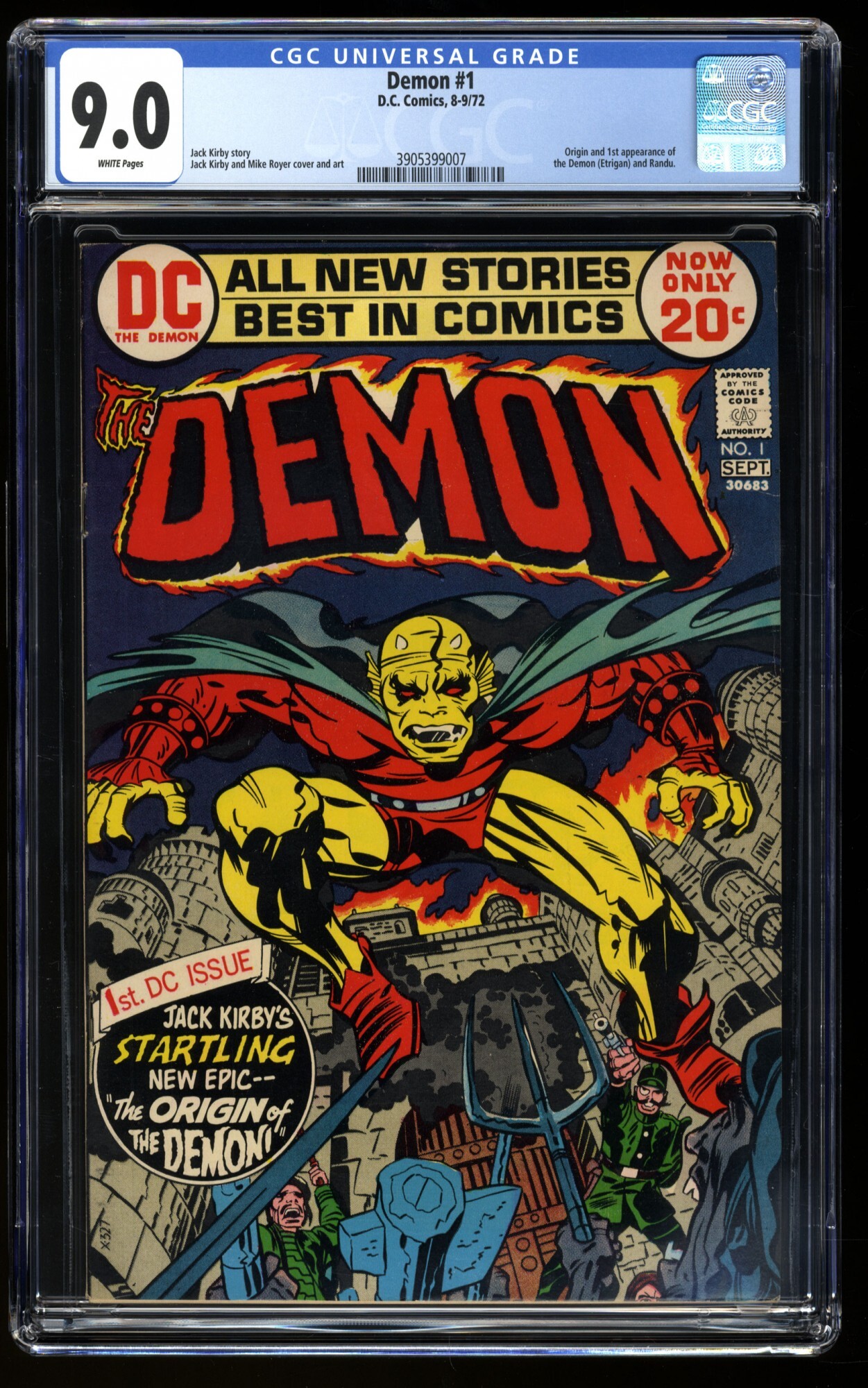 The DEMON No. 1 (Sept. 1972) NM by KIRBY, JACK: (1972) 1st Edition