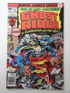 Ghost Rider #21  (1976) vs The Gladiator and The Eel! Sharp VF- Condition!