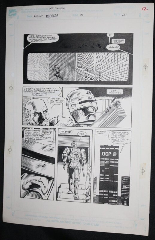 RoboCop #15 p.10/12 - RoboCop Held By Directive Four - 1991 Art By Lee Sullivan