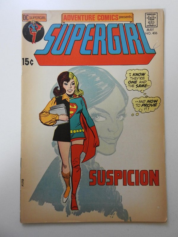 Adventure Comics #406 (1971) VG+ Condition! Moisture stain