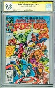 Marvel Super Heroes Secret Wars #1 (1984) CGC Signature 9.8! Signed twice!!!