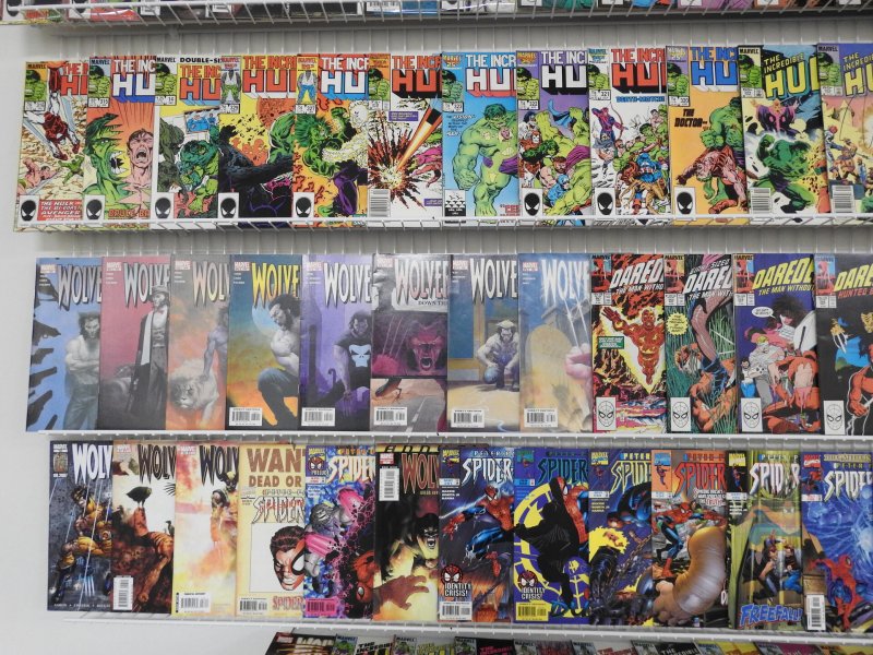 Huge Lot 190+ Comics W/ Spider-Man, Hulk, Wolverine, Daredevil+ Avg VF- Cond!!