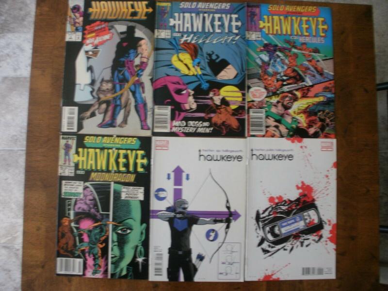 6 MARVEL Comic: HAWKEYE #3 #9 Hellcat #11 Hercules #16 Moondragon #2 #5