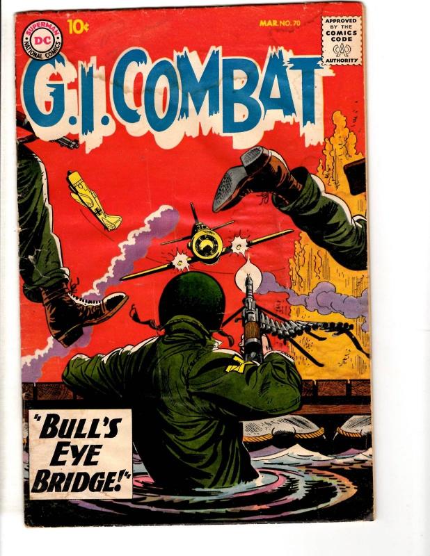 G.I. Combat # 70 VG DC Silver Age Comic Book 1959 Silver Age Bulls Eye JL17