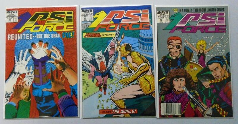 PSI Force Near Set, From:#1-32+Annual Missing:#26-31, 27 Diff 8.0/VF (1986-1989)