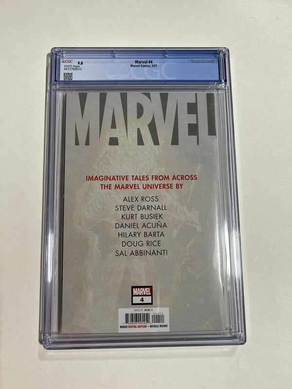 Marvel 4 Cgc 9.8 2021 Alex Ross Deadpool Cable Art