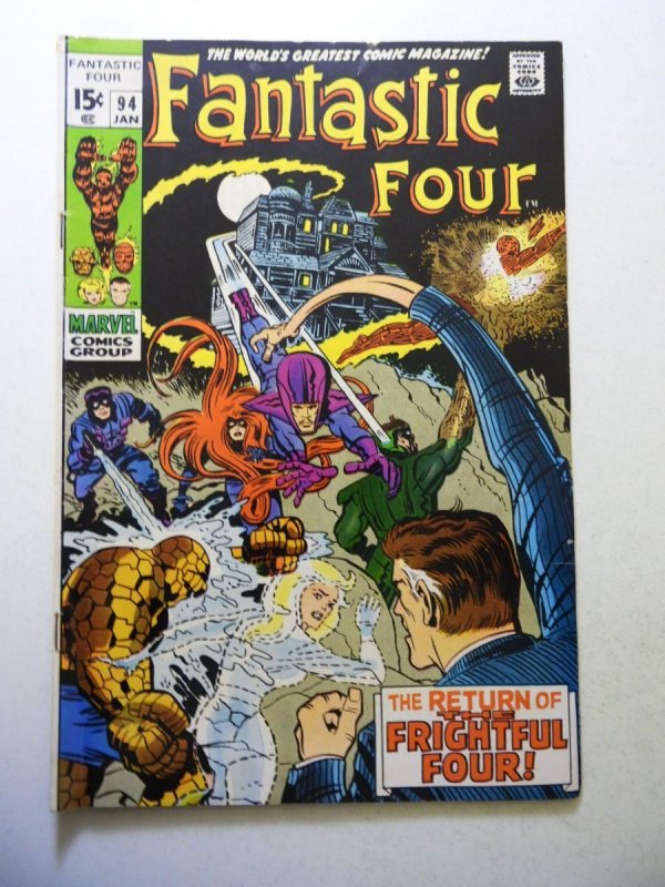 Fantastic Four #94 (1970)1st Appearance Agatha Harkness! VG+ Condition