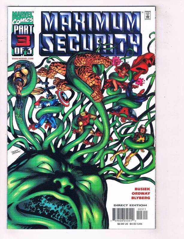 4 Maximum Security Marvel Comic Books # 1 2 3 + Dangerous Planet Avengers MS5