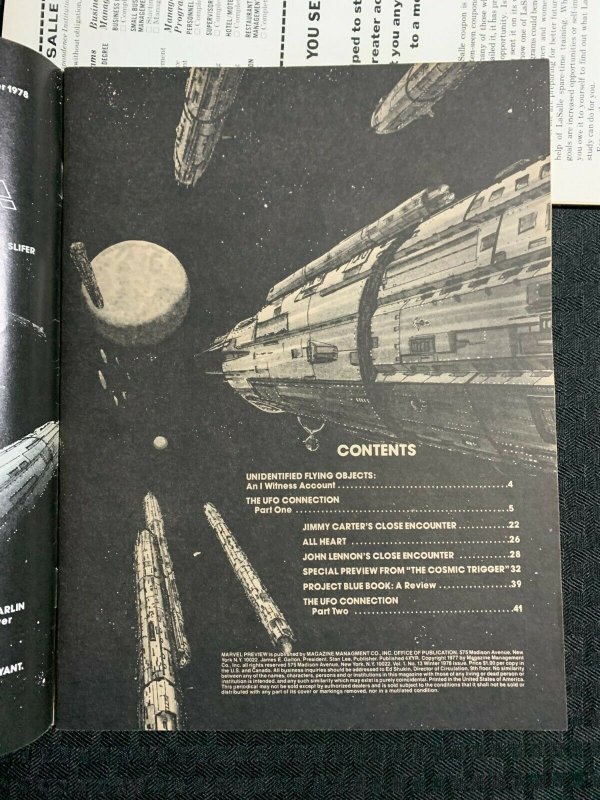 1978 MARVEL PREVIEW Magazine #13 UFO Connection & #17 Blackmark FVF 7.0  