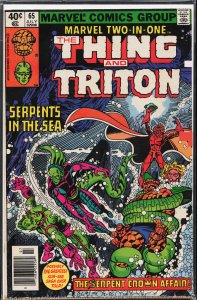 Marvel Two-in-One #65 (1980) Triton [Key Issue]