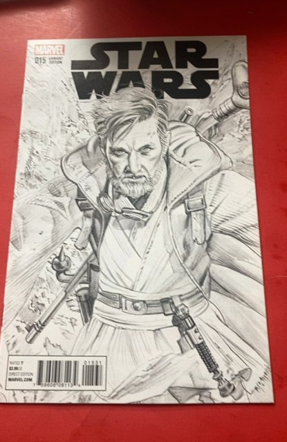 Star Wars #15 1:100 Mike Mayhew Black and White Sketch Variant Marvel 2015