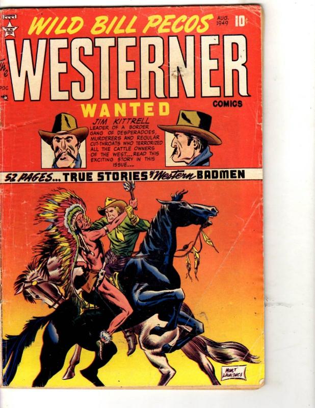 Wild Bill Pecos Westerner # 22 VG Comic Book Mort Lawrence 1949 Golden Age JL3