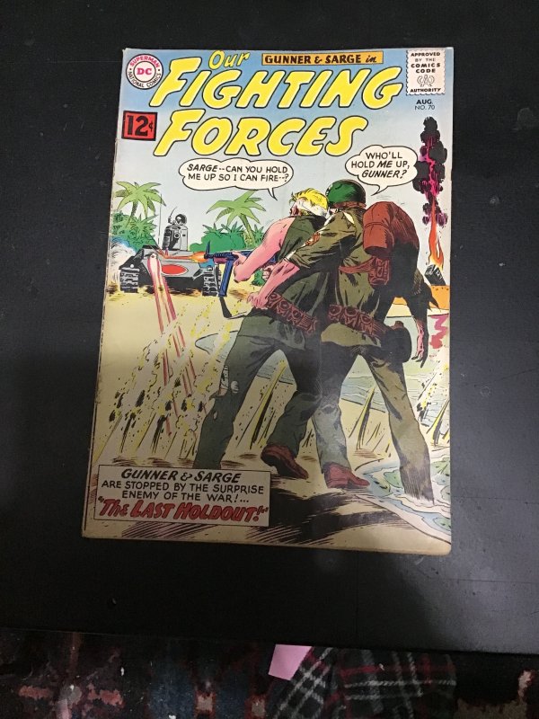 Our Fighting Forces #70 (1962) Gunner and Sarge! Mid-Grade! FN Wow!