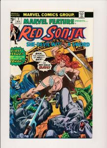 Marvel Feature RED SONJA #1 ~ F/VF (offset cover) 1975 (PF338) 