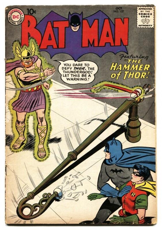 Batman #127 1959- DC Silver Age- Hammer of Thor VG-