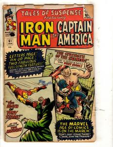 Tales Of Suspense # 61 VG- Marvel Comic Book Iron Man Captain America Sumo J321