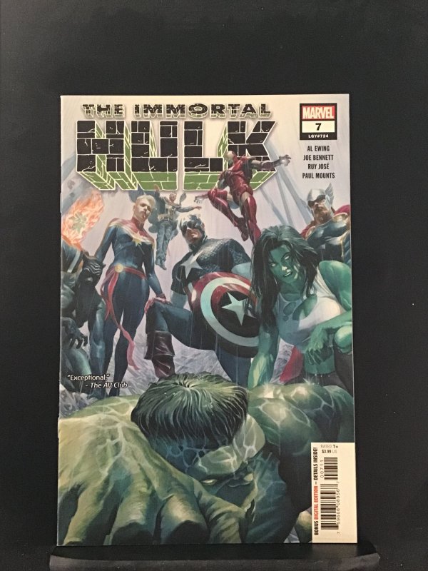 The Immortal Hulk #7 Error Copy Captain Americas suit is Red Page 6