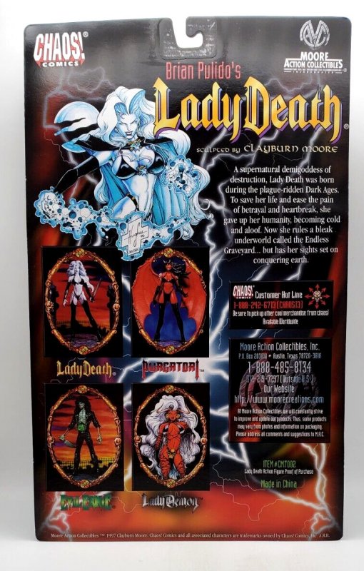 Lady Death Action Figure 1997, Brian Pulidos, Chaos Comics, MOC