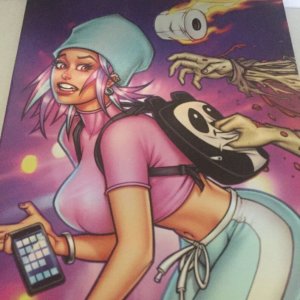 2022 Wondercon  Kim the Delusional Virgin Holofoil & Risque Variants Signed