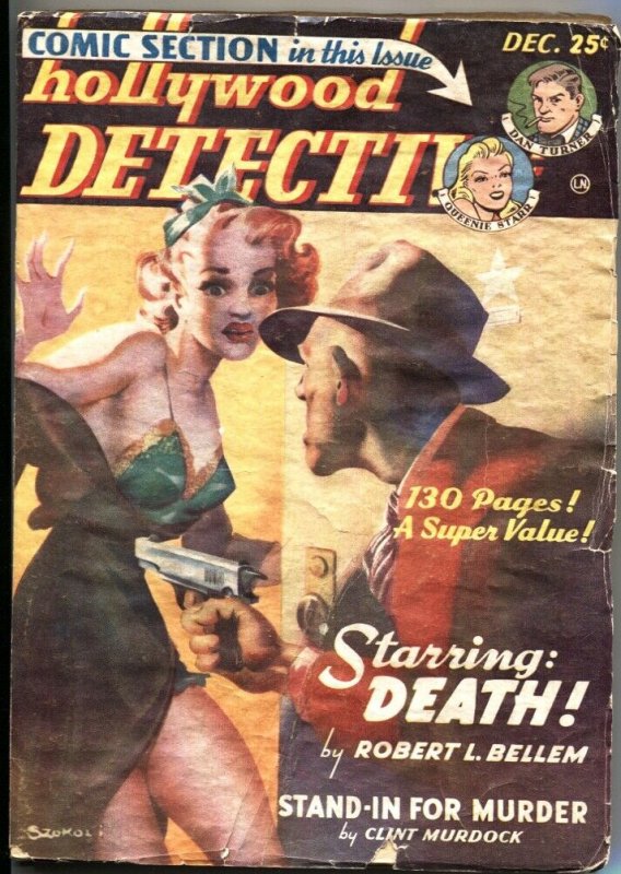 HOLLYWOOD DETECTIVE-12/1949-COMIC & PULP STORIES-DAN TURNER-CRIME