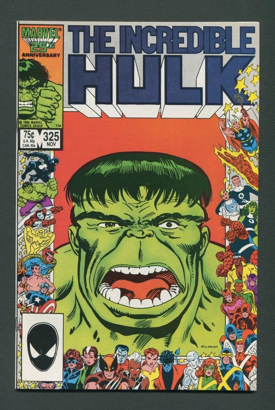 Incredible Hulk 325 9 4 Nm November 1986 Comic Books Copper Age Marvel Incredible Hulk Superhero Hipcomic