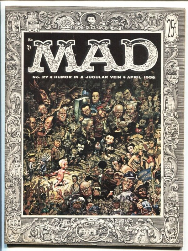 MAD MAGAZINE #27 1956-EC COMICS-JACK DAVIS-WALLY WOOD VF-