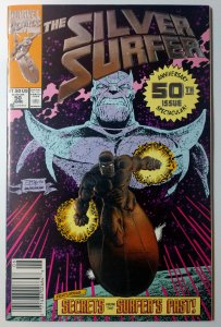 Silver Surfer #50 (8.5, 1991) NEWSSTAND, 1st foil-embossed comic cover