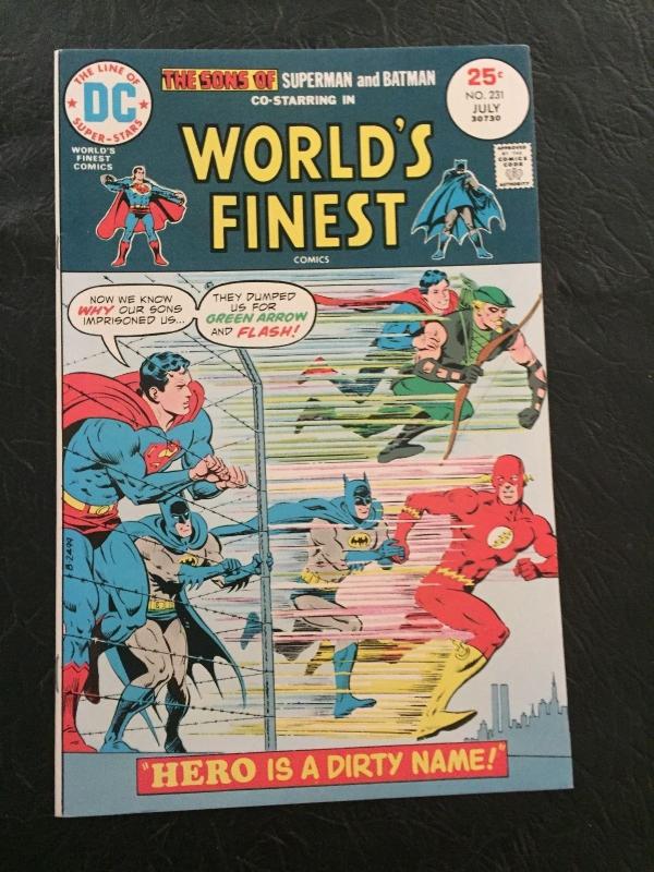 WORLS'S FINEST #231 / THE SON'S OF BATMAN & SUPERMAN-CO-STARRING / 1975 /