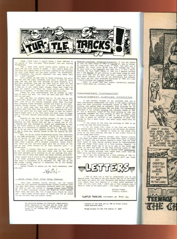 Michaelangelo #1 - Kevin Eastman Wraparound Cover (9.0/9.2) 1985