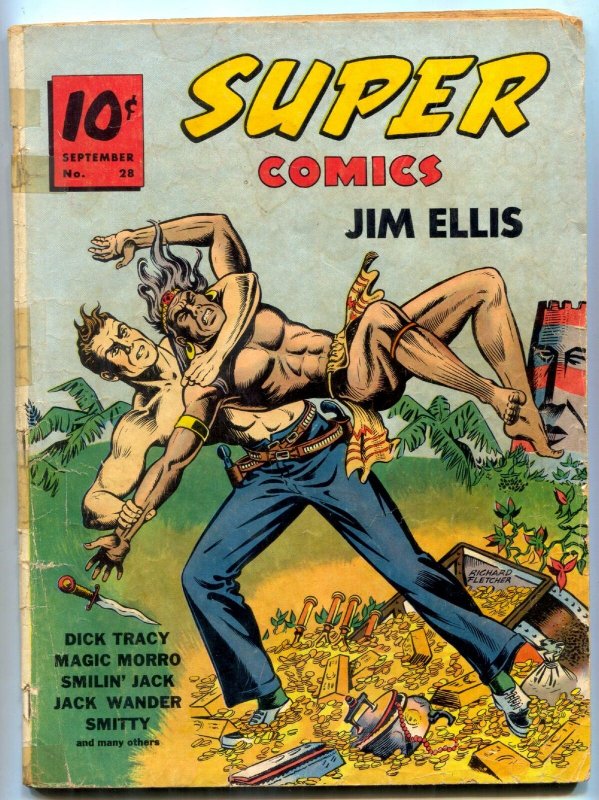 Super Comics #28 1940- Jim Ellis cover- Dick Tracy G+