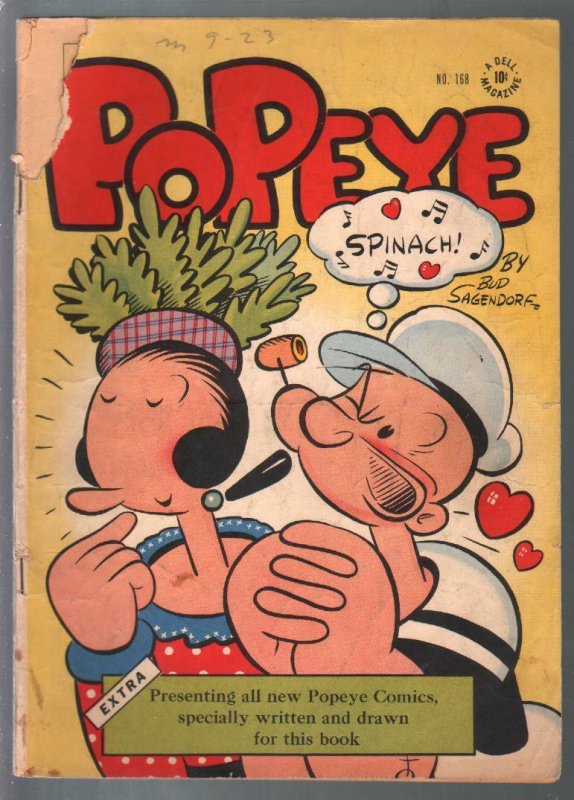 Popeye-Four Color Comics #168 1947-Dell-Bud Sagendorf-G