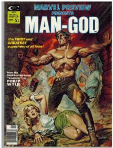 MARVEL PREVIEW 9 F-VF Winter 1976 Man God