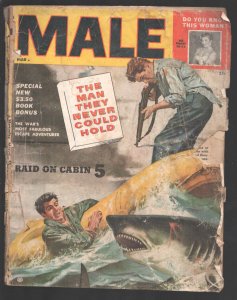 Male 3/1955-Stan Borack-Violence-terror-war-crocodile-Korea-Anita Ekberg chee...