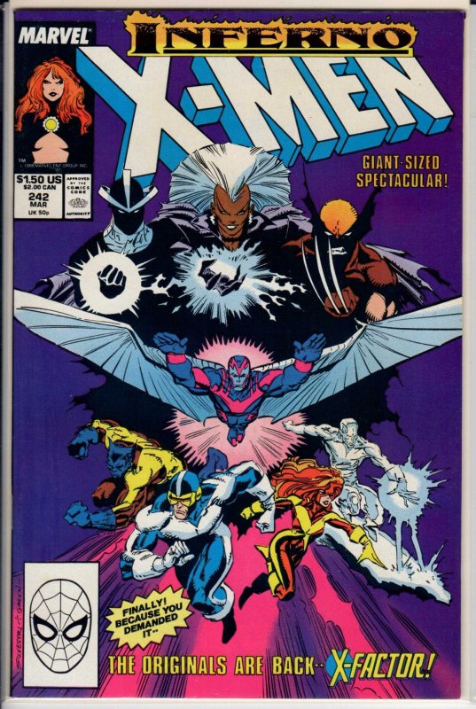 The Uncanny X-Men #242 (1989) 9.2 NM-