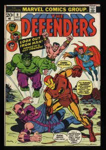 Defenders #9 FN+ 6.5 Marvel Comics