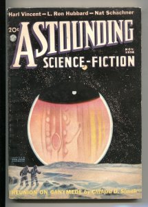 ASTOUNDING SCIENCE FICTION-NOV 1938-L RON HUBBARD- SCIENCE FICTION-PULP