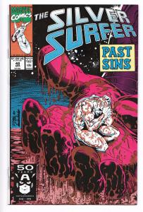 Silver Surfer #48 - Drax / Thanos / Infinity Gauntlet (Marvel, 1991) - VF/NM