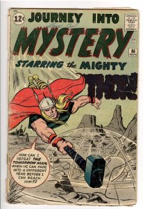JOURNEY INTO MYSTERY 86  GD- 1.8;4TH THOR;1st FULL ODIN;1st TOMORROW MAN!