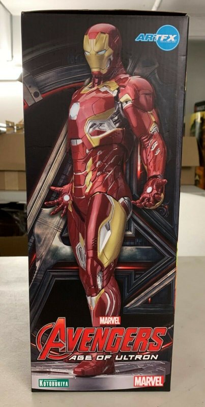 Kotobukiya Artfx Marvel Avengers Age of  Iron Man Mark XLV Pre-Painted Model Kit 