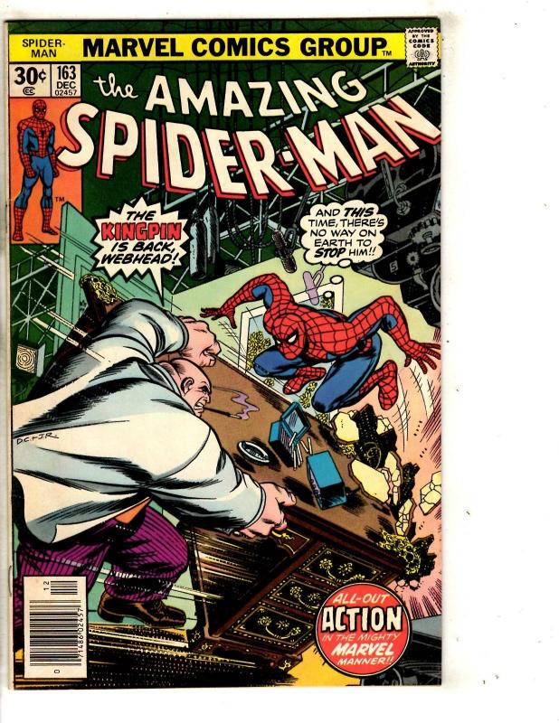 Amazing Spider-Man # 163 VF Marvel Comic Book Green Goblin Vulture Mary J JG9