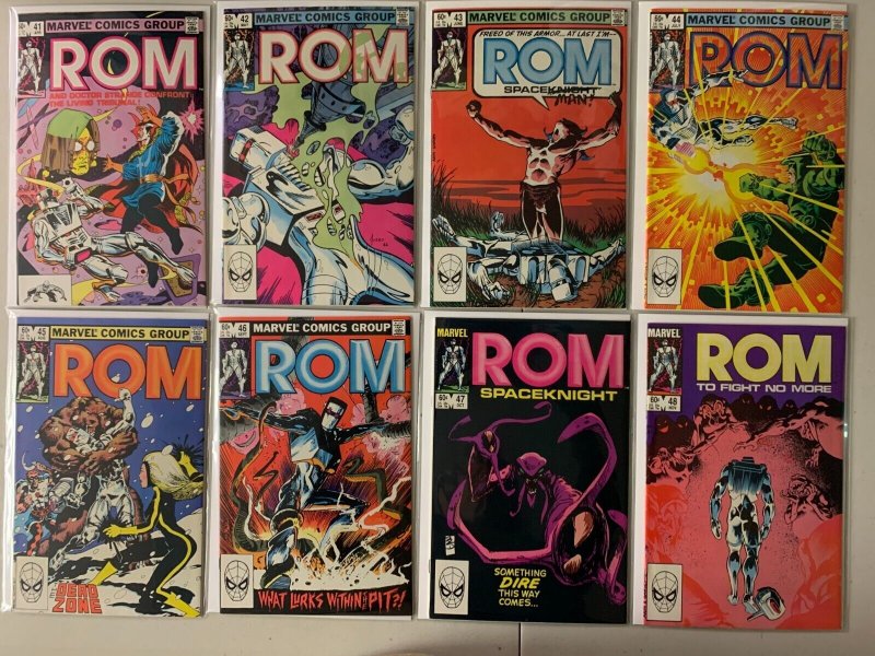 ROM Spaceknight run #41-75 last issue + 2 annuals 37 diff avg 7.0 (1983-86)