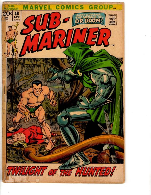 Lot Of 4 Prince Namor Sub-Mariner Marvel Comic Books # 48 49 50 51 VG Range RH2