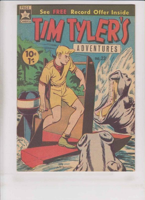 Tim Tyler's Adventures #22 FN page comics - popeye thimble theatre back-up 1966