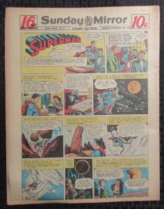 1947 Sept 28 Sunday Mirror Comic Section VG+ 4.5 Superman / Joe Palooka 16pgs